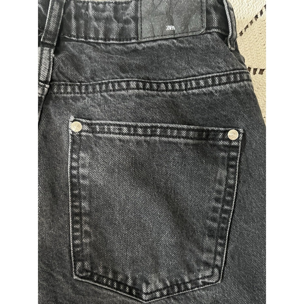 ZARA jeans Woman's Size 6 Black Pants Minimalist 100% Cotton Good Quality - Picture 8 of 9